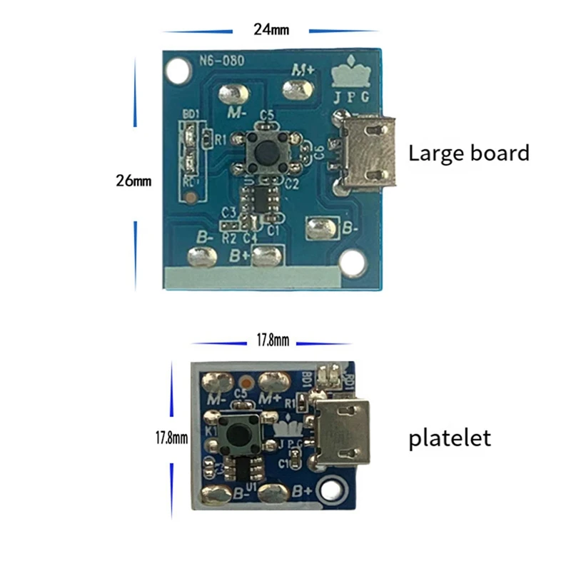 Pequeno PCBA Multi-Function Fan Circuit Board, N9 Motherboard, Baixa Tensão, 3.7V