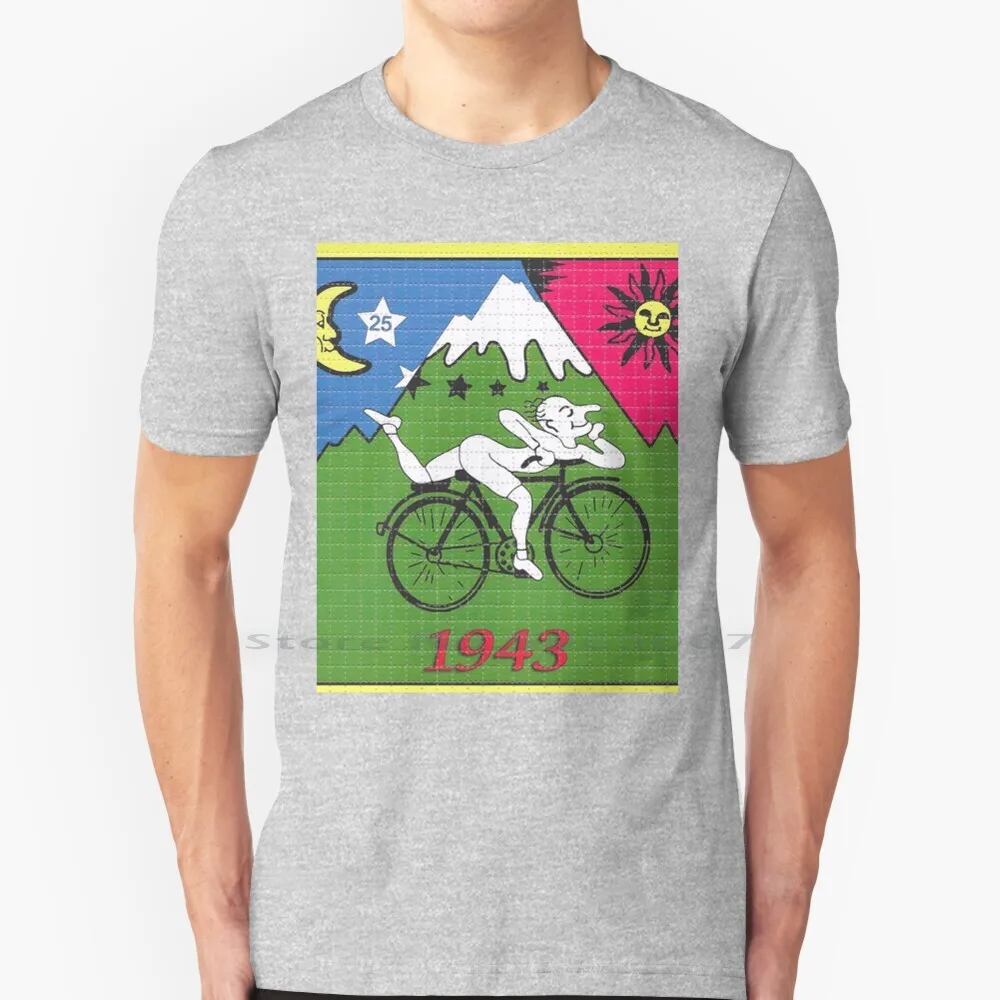 Lsd-Albert Hofmann-Bicycle Day T Shirt 100% Cotton Lsd Albert Hofmann Bike Bicycle Discovery Funny Drugs Science Lysergic Acid