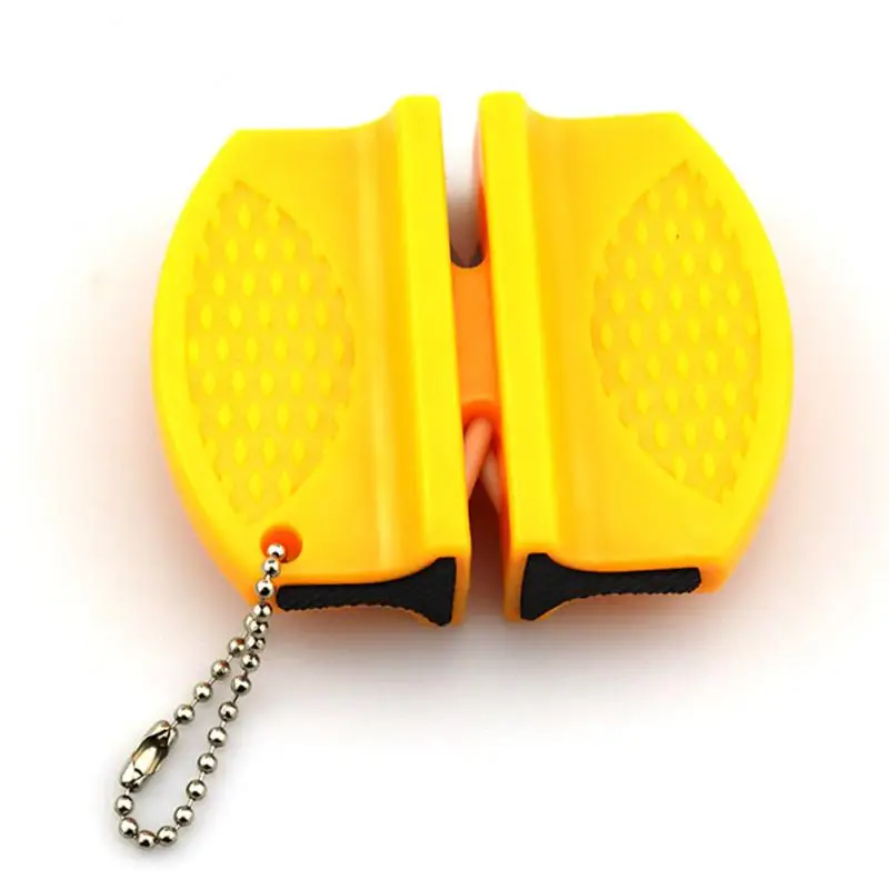 Portable Knife Sharpener Pocket Ceramic Sharpen Tool Scissor Sharpen Gears Fish Hook Sharpener Outdoor Multi-Functional Tools