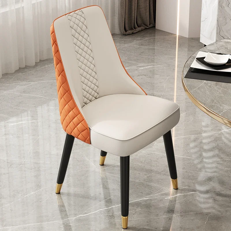 

Household Restaurant Dining Chair Nordic Light Luxury Modern Comfort Dining Chair Table Hotel Sillas Cocina Home Furniture QF