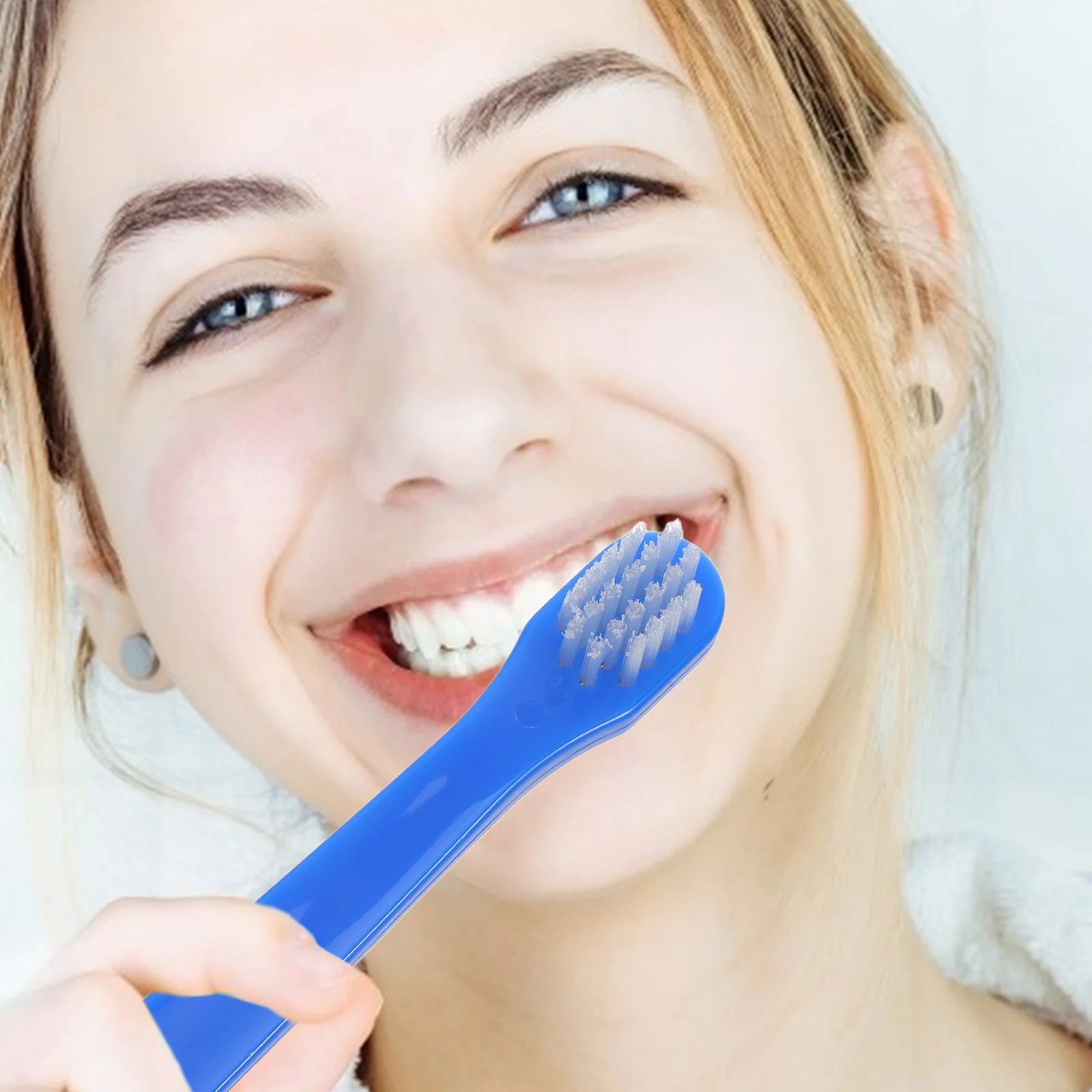 4 Pcs Toothbrush Portable Denture Care Double Sided Cleaner PP False Teeth Cleaning Brush For Home Use