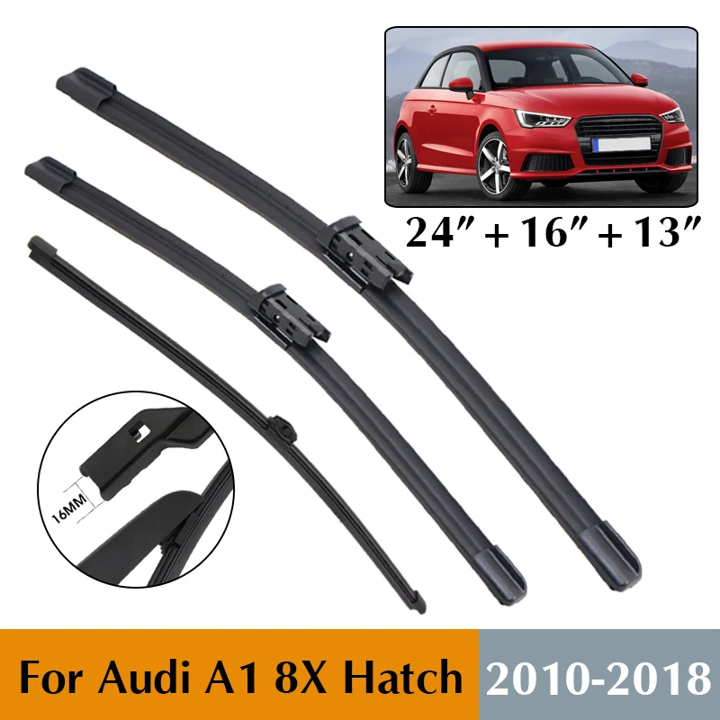 24 "+ 16" + 13 "Für Audi A1 8X Hatch Sportback 2010-2018 vorne und hinten Wischerblätter Set Auto Wischerblatt Windschutzscheibe Auto Wischerblätter