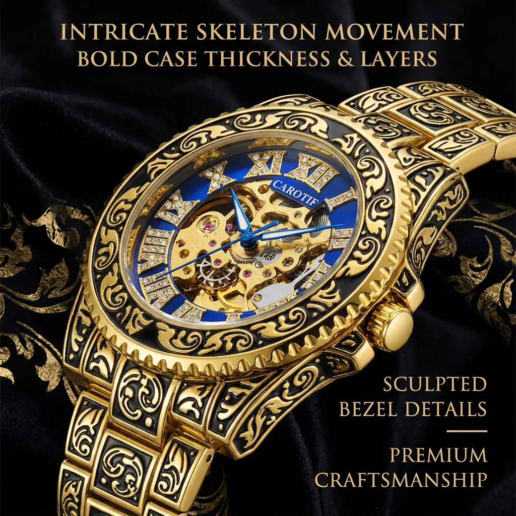 A men's black and red vintage  - Luxury Watch Engraving recension och pris