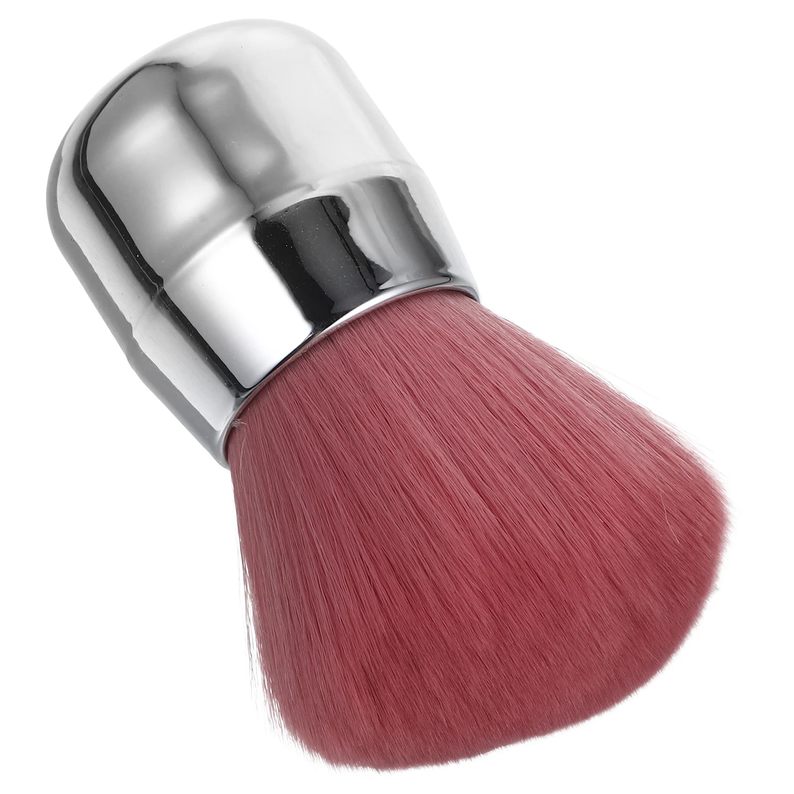 Pennello per cipria portatile con testa a fungo Pennello per trucco in morbida fibra sintetica per fard per viso Bronzer Evidenziatore da viaggio