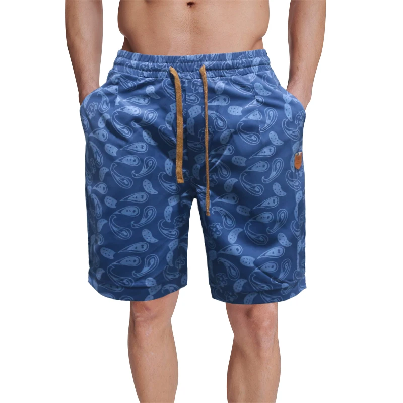 

American Summer Men's Shorts Cashew Flower Jacquard Street Fashion Brand Loose Straight Sports and Casual Half Beach Shorts