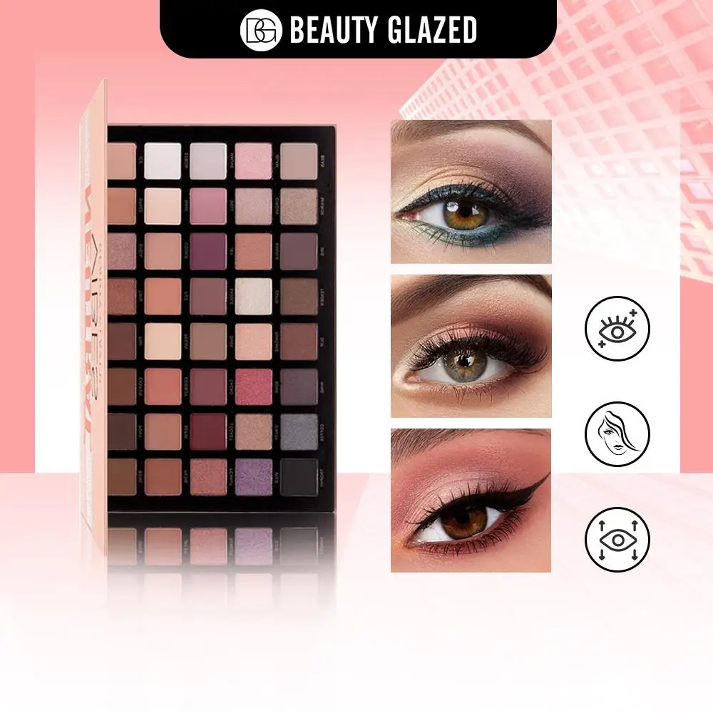 

Палетка теней для век BEAUTY GLAZED Neutral Vibes Matte, 40 цветов, матовые и шиммерные оттенки, с блестками