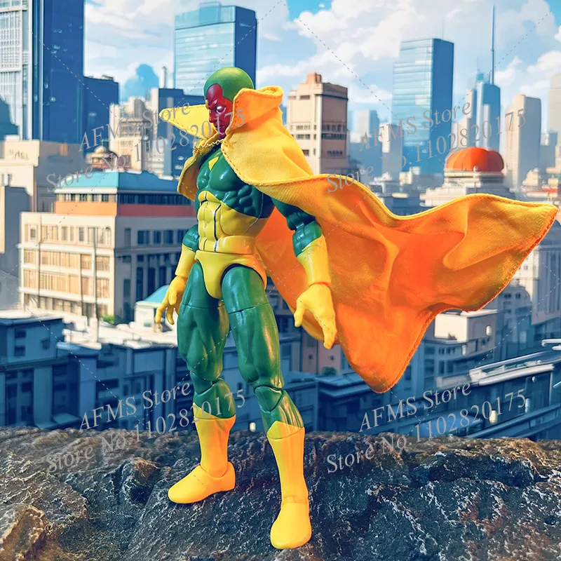 1/12 Scale Collectible Figure Vision Yellow Cloak Cosplay Anime Mutant Super Hero Clothes Fit 6Inch ML Action Figure Body view 3
