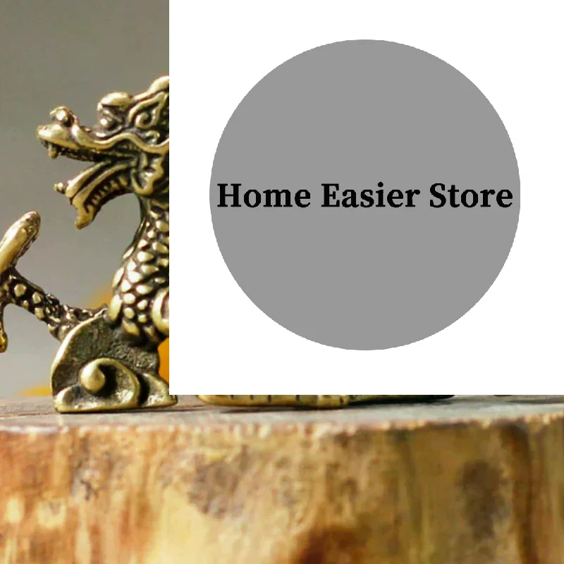 New Home Decoration Chinese Beast Dragon Statue Bronze Figurine Ornaments Antique Copper Mythical Animal Miniature