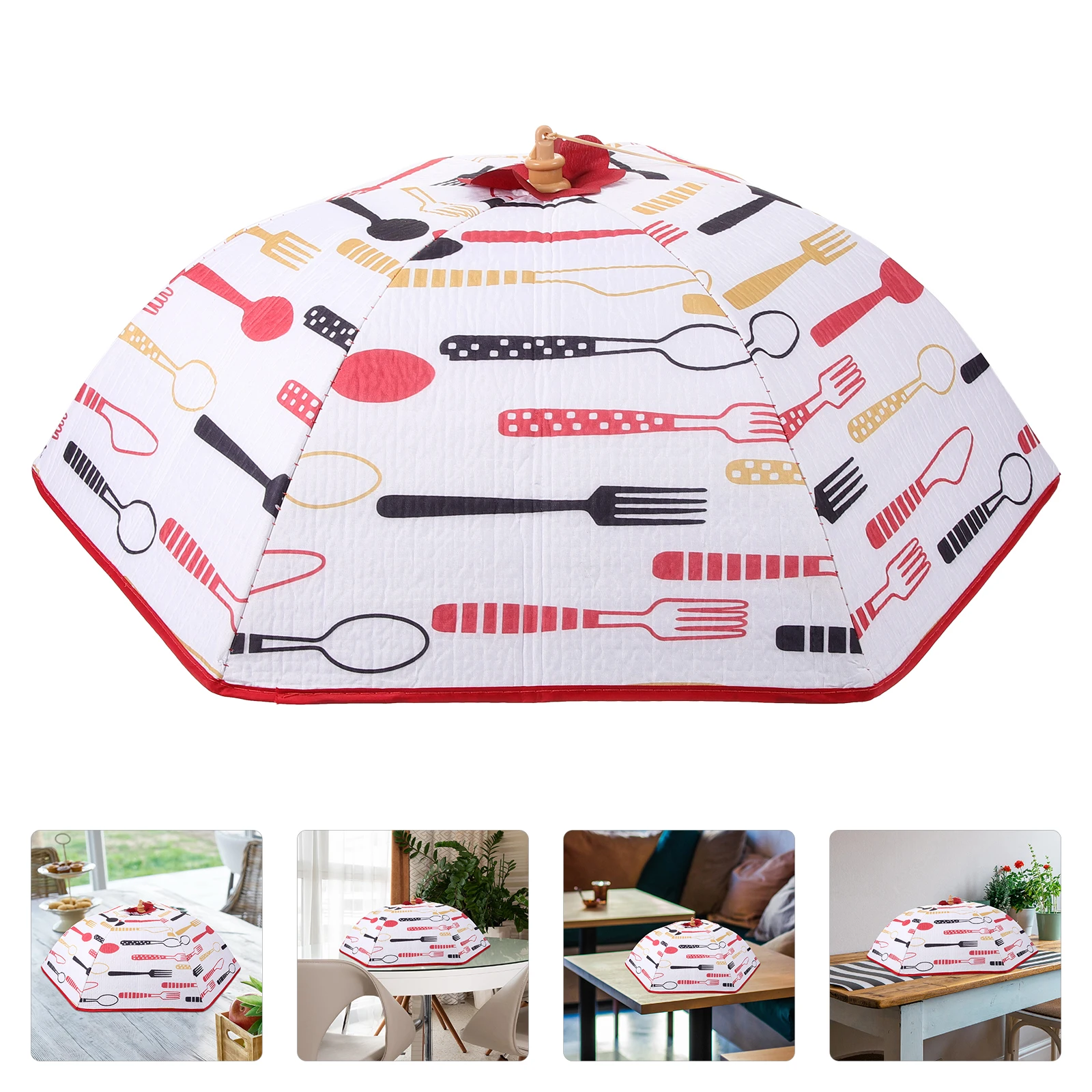 

1pc Heat Preservation Food Cover Foldable Oxford Cloth Dish Protector Household Cover For Kitchen Camping Outdoor Use