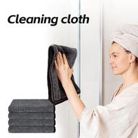 2pc Absorbent Microfiber Cleaning Cloth - Soft, Durable & Quick-Dry Towel for Cars, Home, and Bathroom Use
