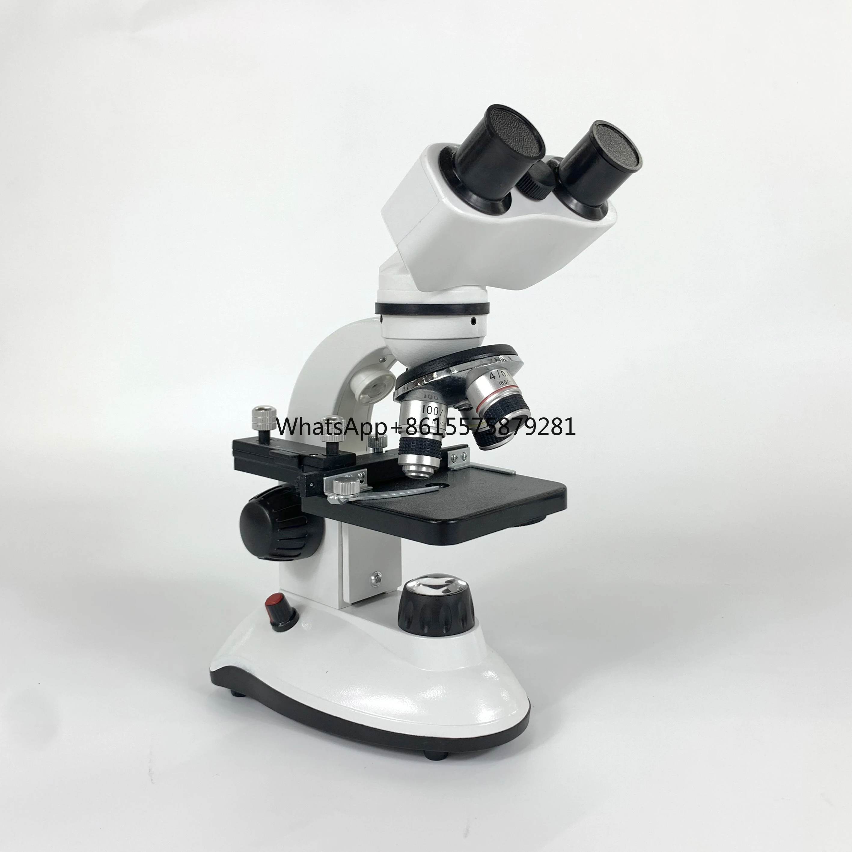 

Customized School Laboratory Use Optic 40x-400x 100x-1000x Portable Binocular Head Biological Student Microscope With Battery
