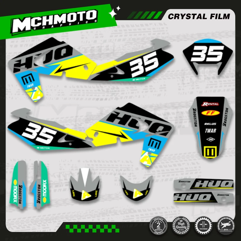 MCHMFG Graphics Decals Stickers Kits For Husqvarna TE 250 2001 2002 2003 2004 SM 450 2002 2003 2004 Semi-Custom