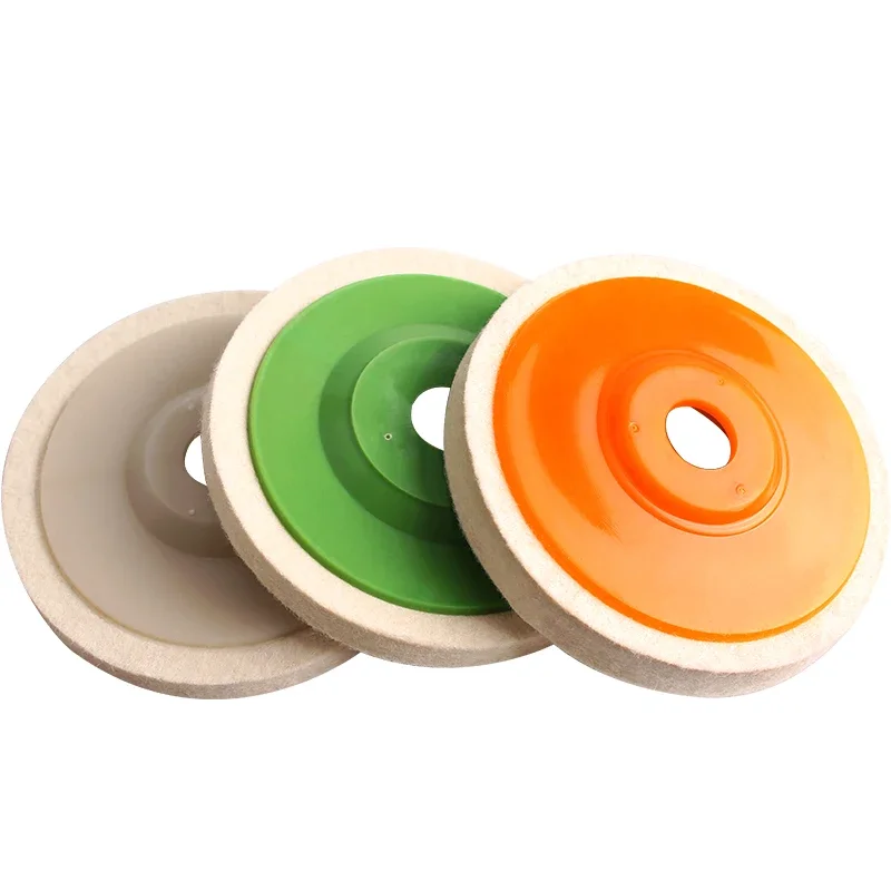 Angle Grinder Wool Felt Wheel Pad Kit for Polishing Ceramic Tiles and Stainless Steel, Premium Buffing Pad