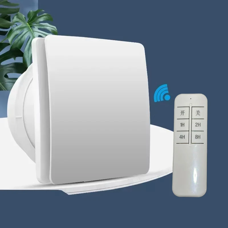 Ventilateur d'extraction mural et de fenêtre haute vitesse de 4 pouces pour toilettes, cuisine et salle de bain avec télécommande et minuterie
