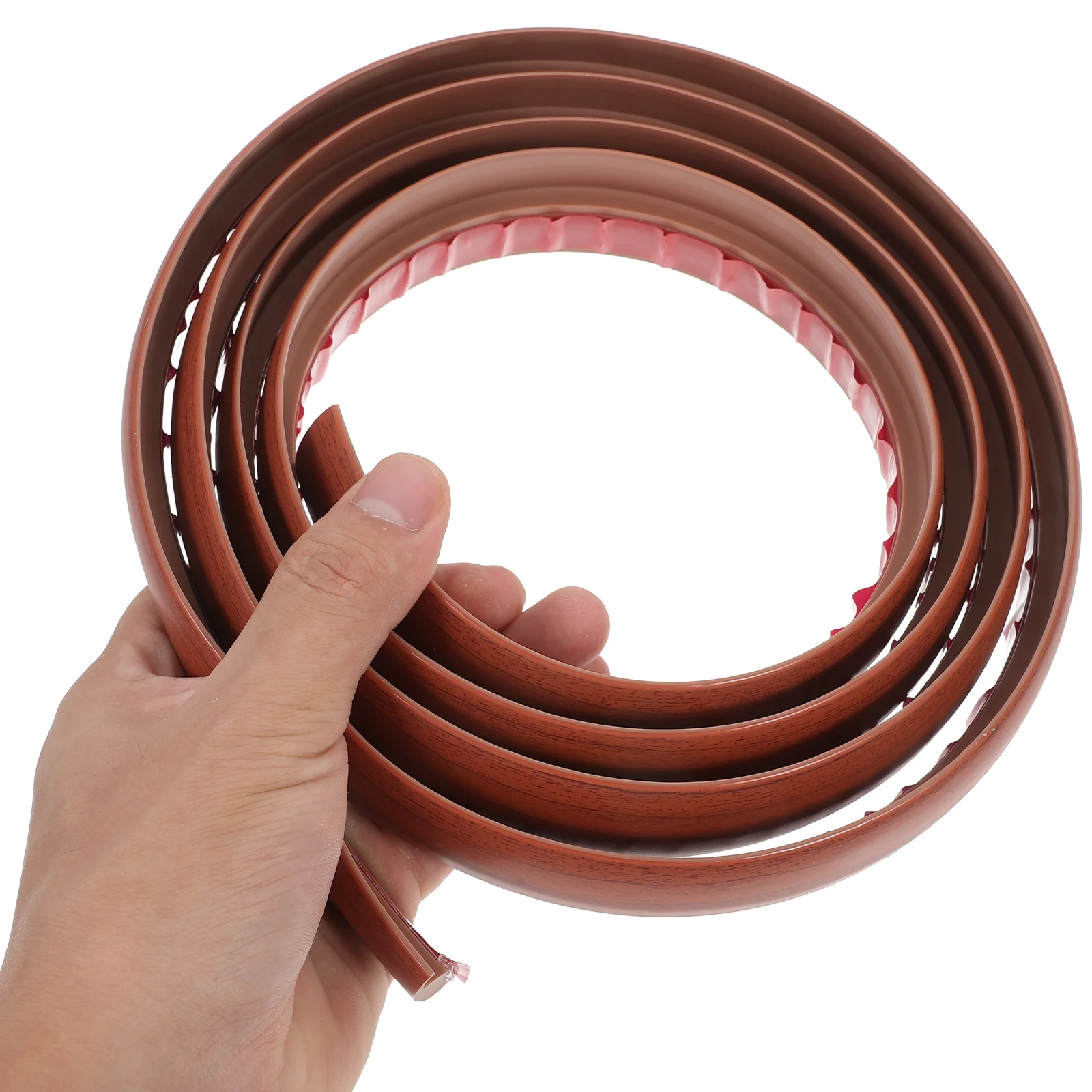 2M Brown Self Adhesive Pvc Floor Transition Strip Threshold Edging Wood To Tile Carpet Gap Joining Doorway Stair Rug Edging