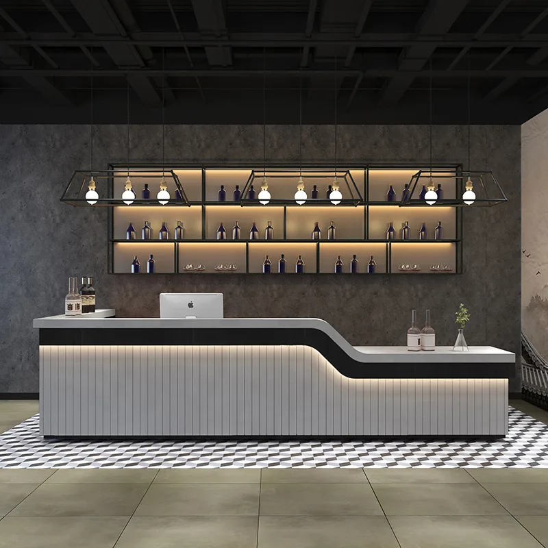 

Retro industrial-style Reception Desks restaurant hotpot Reception Desks barbecue Atmosphere Office Furniture receptie ZY40JDT