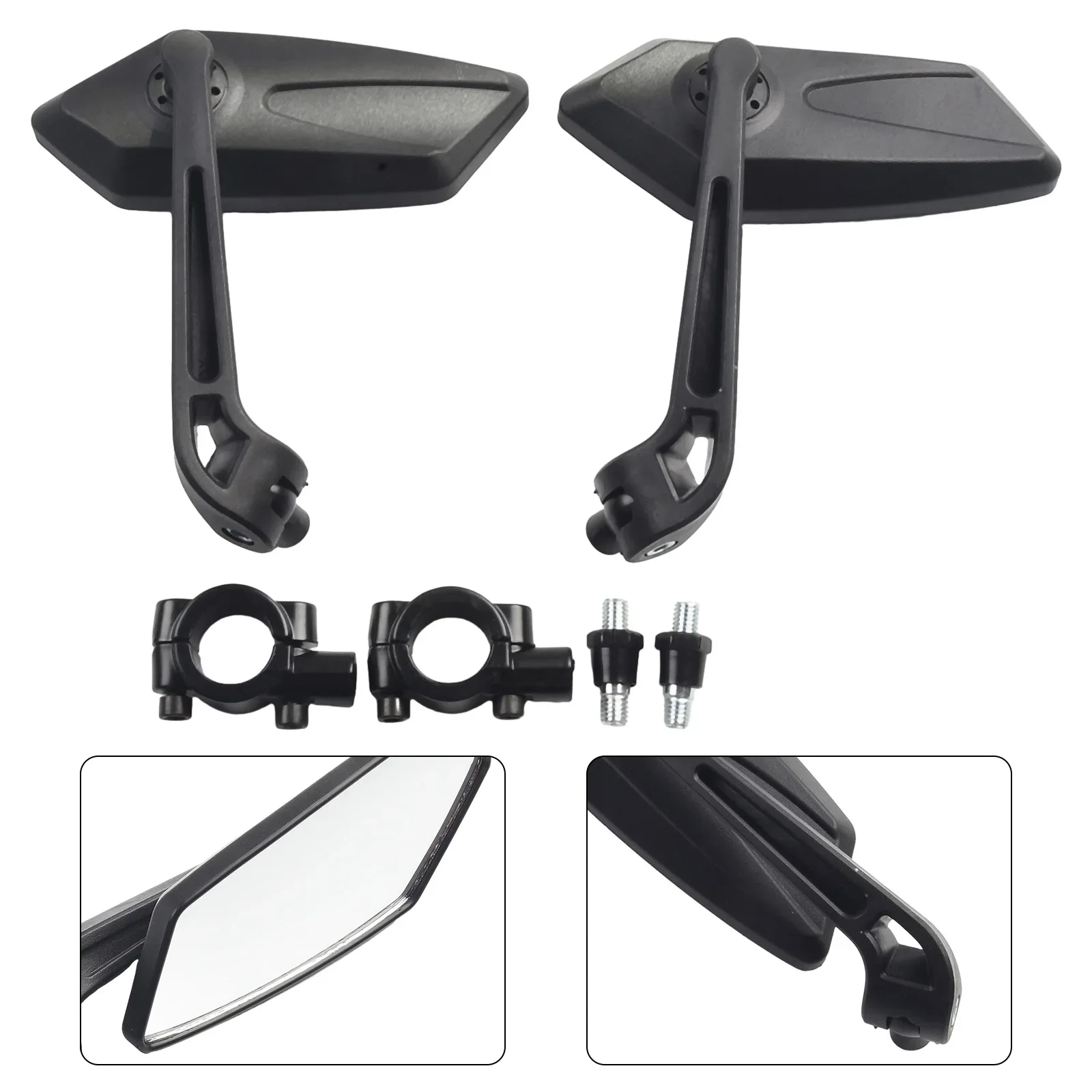 Bike Rearview Mirror Rotatable Wide-Angle Cycling Handlebar Rear View Mirror Flat Mirror Reversing Mirror For MTB Road Bike Part