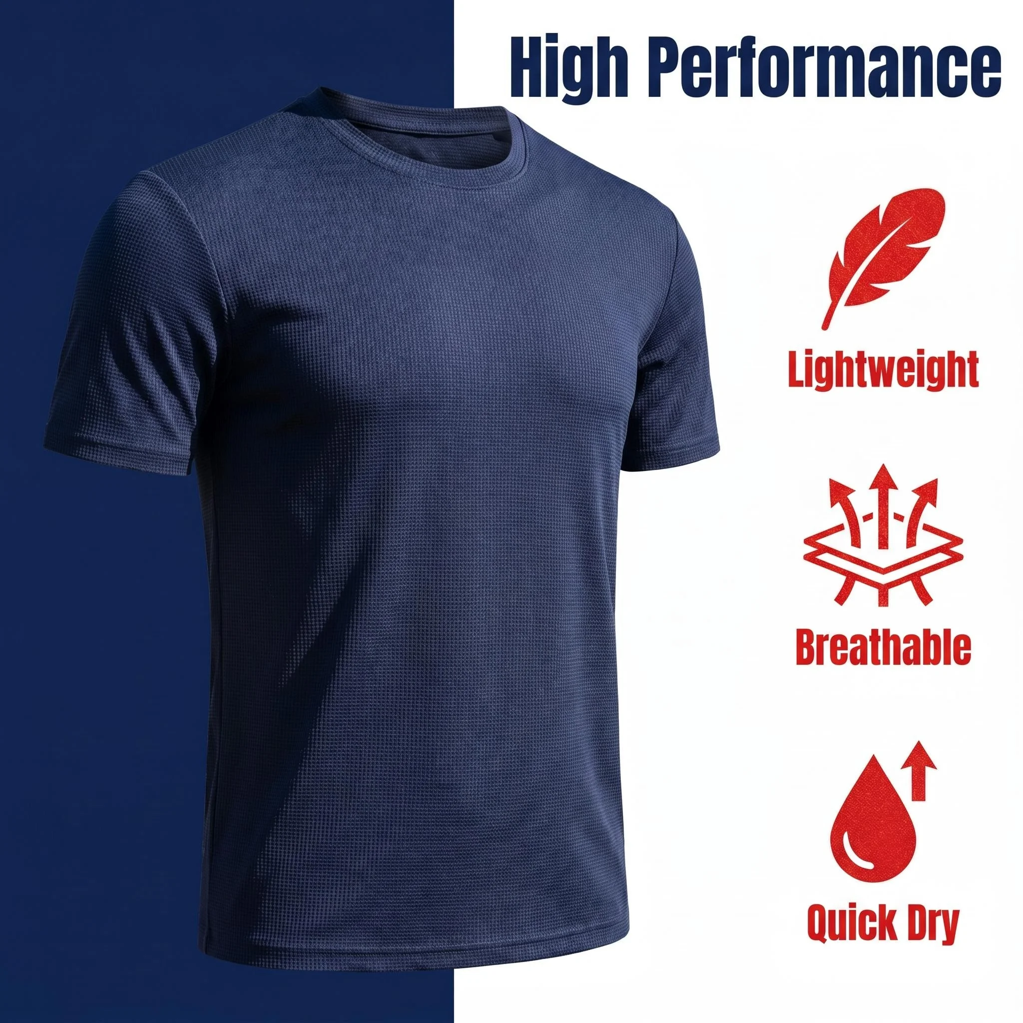 Men's Summer Ice Silk Quick Dry round Neck Short Sleeve T-Shirt Fashionable Cool Casual Outdoor Sports Running Top