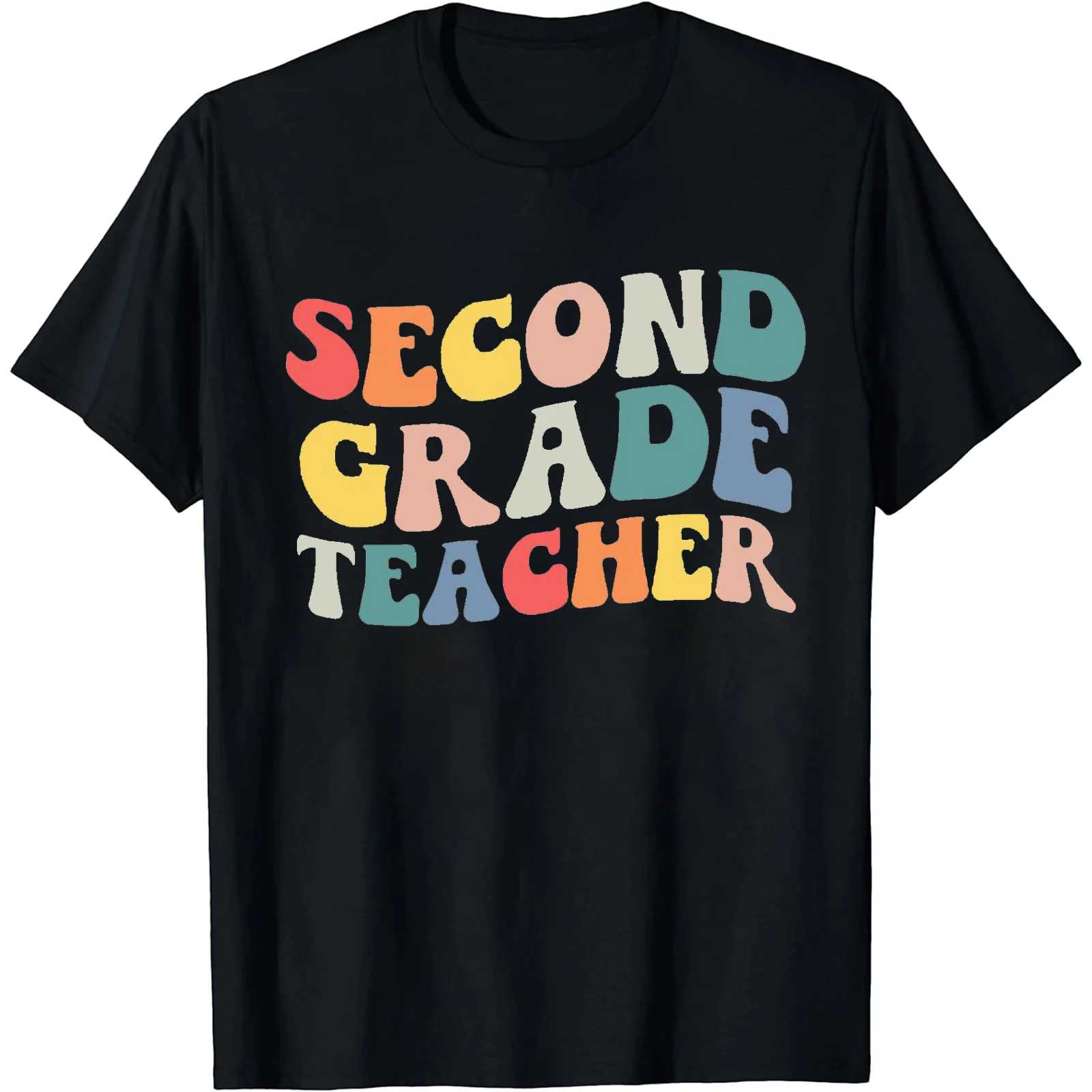 

New Teach Second Grade Teacher T-Shirt new summer edition t shirt Fashion Streetwear Harajuku kawaii y2k black t shirt top Women