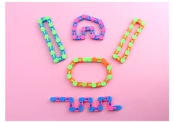 24 Knots Wacky Tracks Snap And Click Fidget Antistress Chain Toy Bike Variable Folding Chain Relief Stress Adult Sensory Gifts