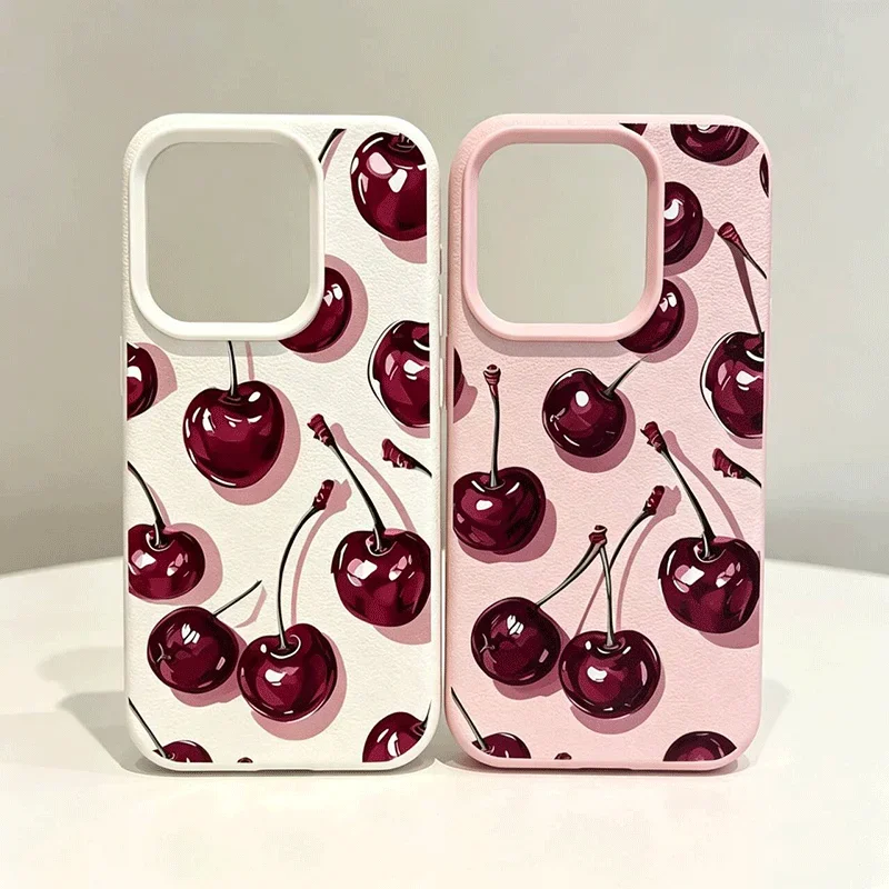 Glossy Ruby Cherry Lychee Casing For Xiaomi Redmi Note 15 Pro 5G 15A 14C Note 14 13 Pro 12 11 10 Pro 11S 10S A5 4G 5G Soft Case