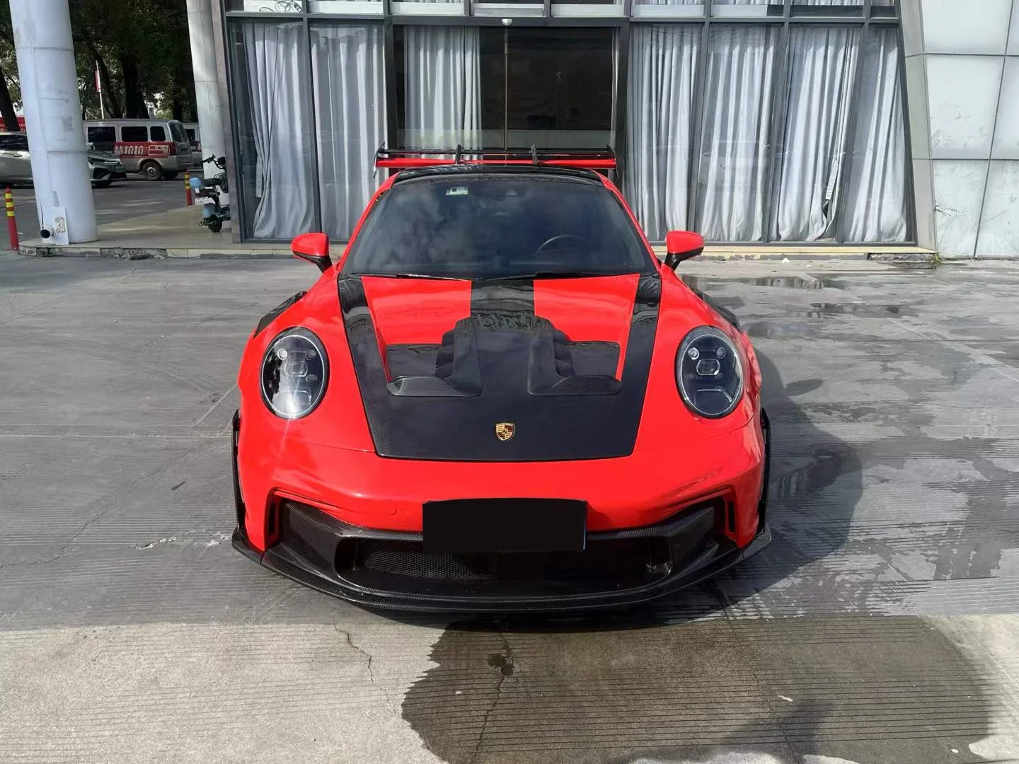 طقم هيكل GT3RS لبورشه 911 992 ترقية GT3RS أطقم هيكل من ألياف الكربون الجافة مصدات السيارة جودة عالية