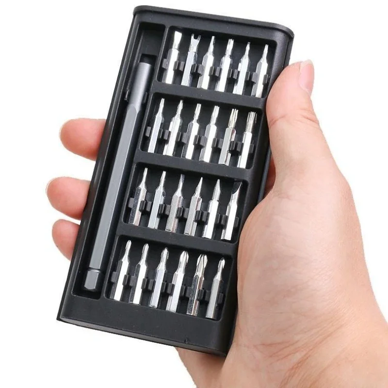 25 in 1 Mini Screwdriver Set, Flat Head and Cross Shaped Small Screwdrivers, Suitable for Electronic Products