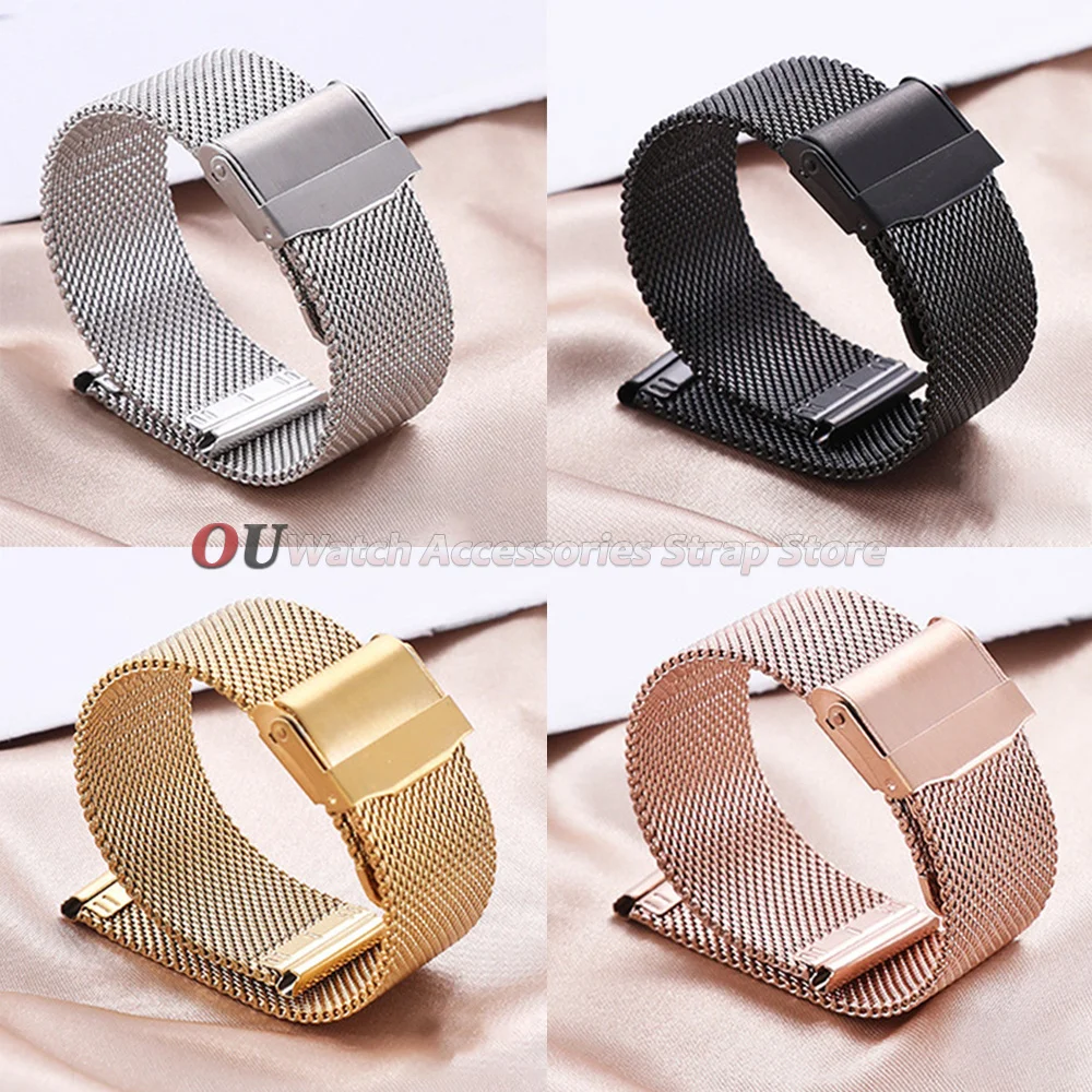 Schnellverschluss-Milanese-Armband 18mm 20mm 22mm Universelles Armband 0,6 Mesh Edelstahl 12mm 14mm 16mm 17mm 19mm 21mm 24mm Bänder – Detail 2