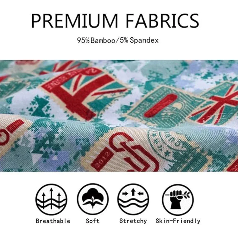 Jinshi Men's Underwear Long Boxer Briefs Breathable Bamboo Viscose Underpants Boxer Shorts For Men