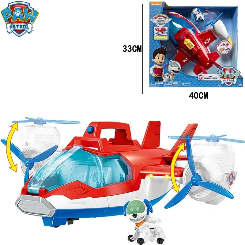 Paw Patrol Toy Large Music Rescue Plane Juguetes Toy Patrulla Canina Robot Dog ABS Action Figure Birthday Gifts for Boy and Girl