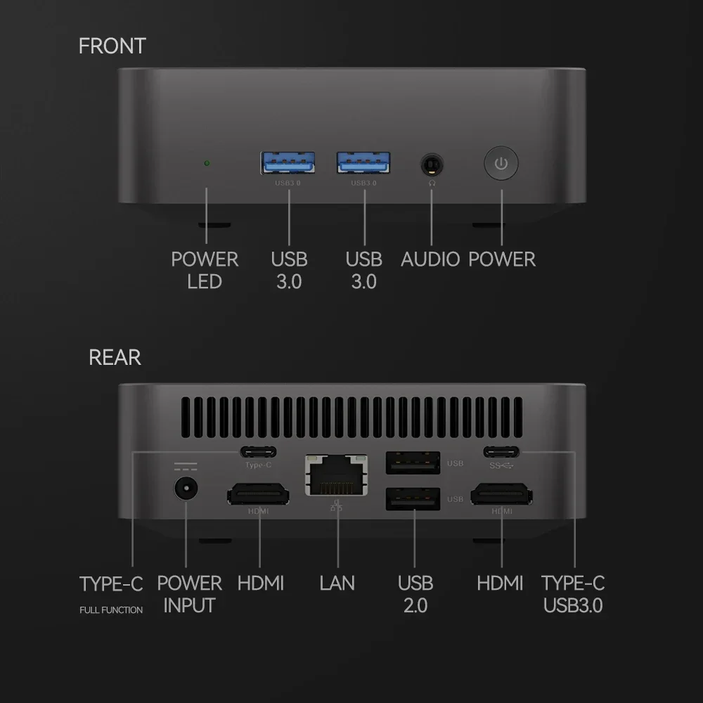 Draagbare Mini PC Gamer Intel Core i9 8950HK Windows 11 Mini Computer 16GB DDR4 512GB 1TB SSD 1000M Ethernet Gaming PC Desktop