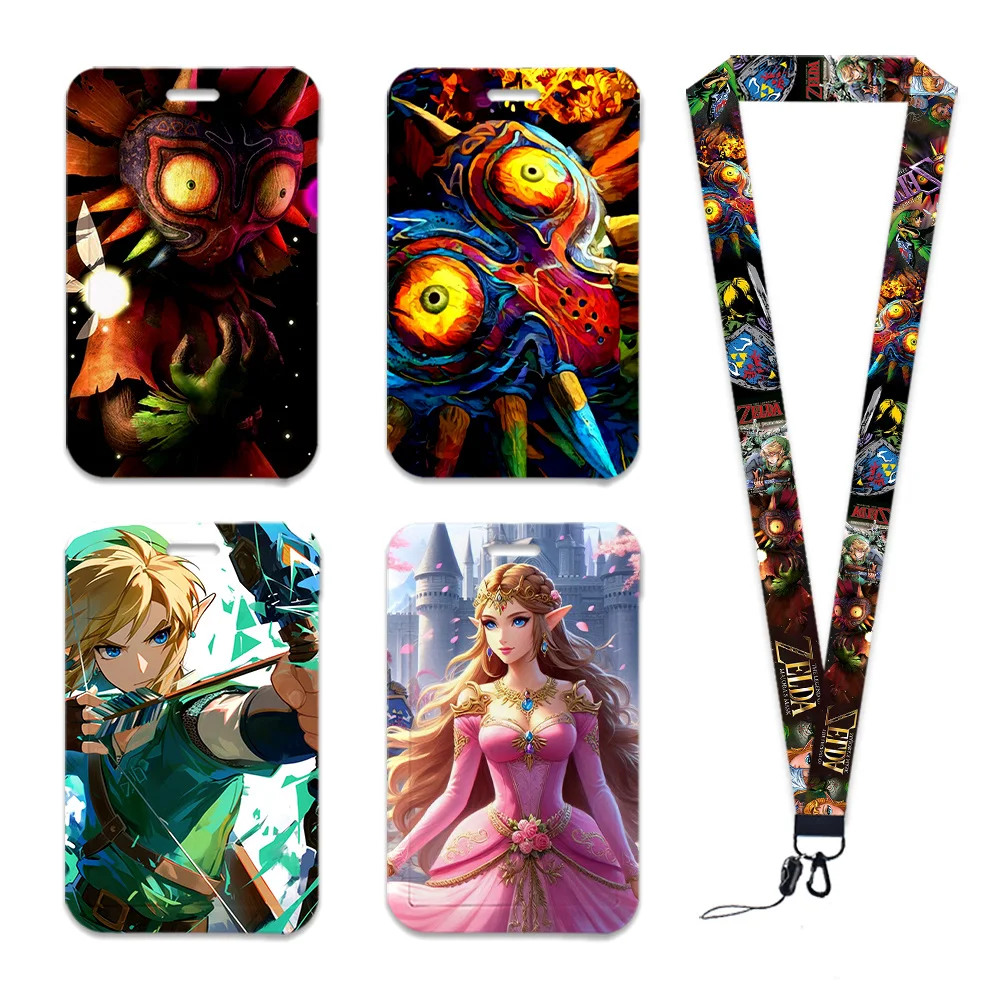 

Japanese Anime Zel Card Id Badge Holder Strap Bus Pass Access Card Cover Slip Bank Credit Card Holder Lanyards
