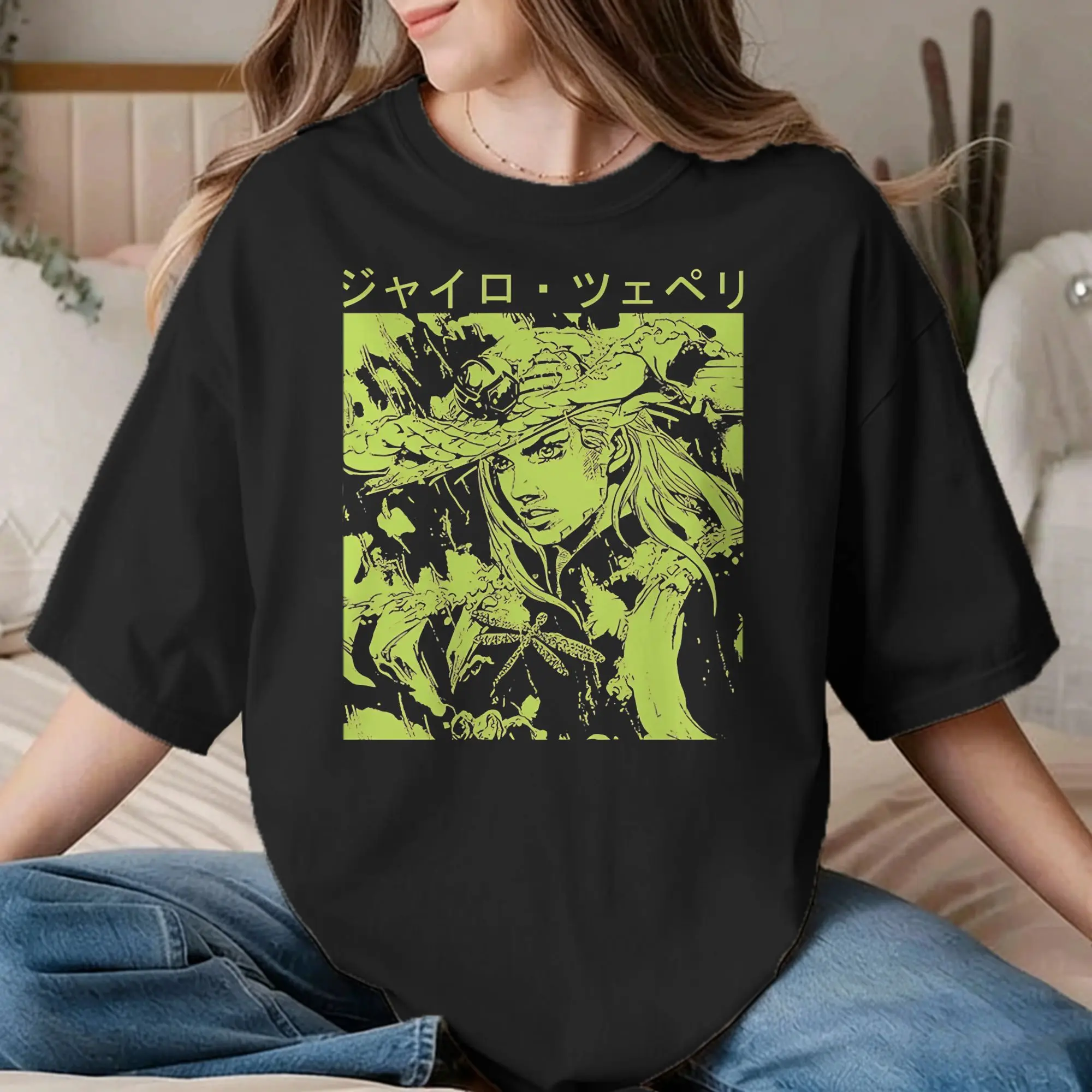 Gyro Zeppeli Men Women's T Shirt JoJos Anime  Funny Tee Shirt Short Sleeve Crewneck T-Shirts Cotton Plus Size Clothing