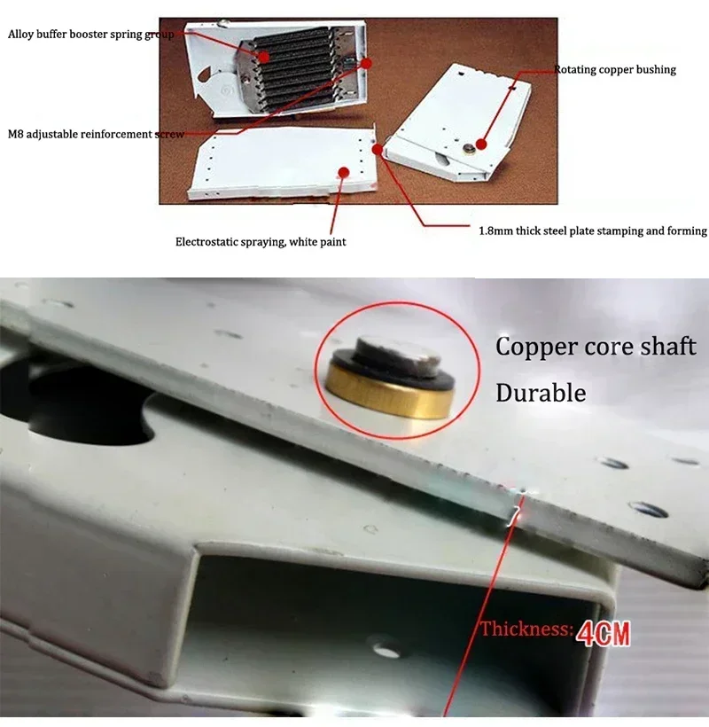 Bed Mechanism with 9 Bold Springs Hidden Bed Hardware Kits Fold Wall Bed Hinges Accessories For 1m-1.5m width