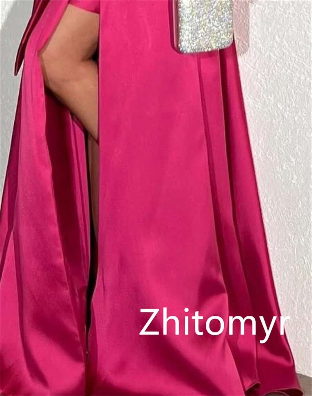 Personalizado elegante simples sem alças a linha vestidos de cocktail saias varredura/escova cetim noite vestidos de noite de luxo para mulher 2