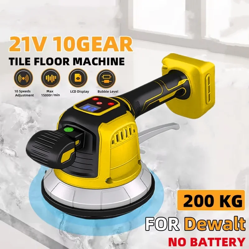 

10 Gears Digital Automatic Electric Tiling Machine Ceramic Tile Laying Machine Handheld Automatic Tiling Tool for Dewalt Battery