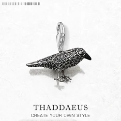 Pendant Raven Pave,Brand New Fashion Jewelry Europe Style Bijoux Trendy Silver Gift For Woman