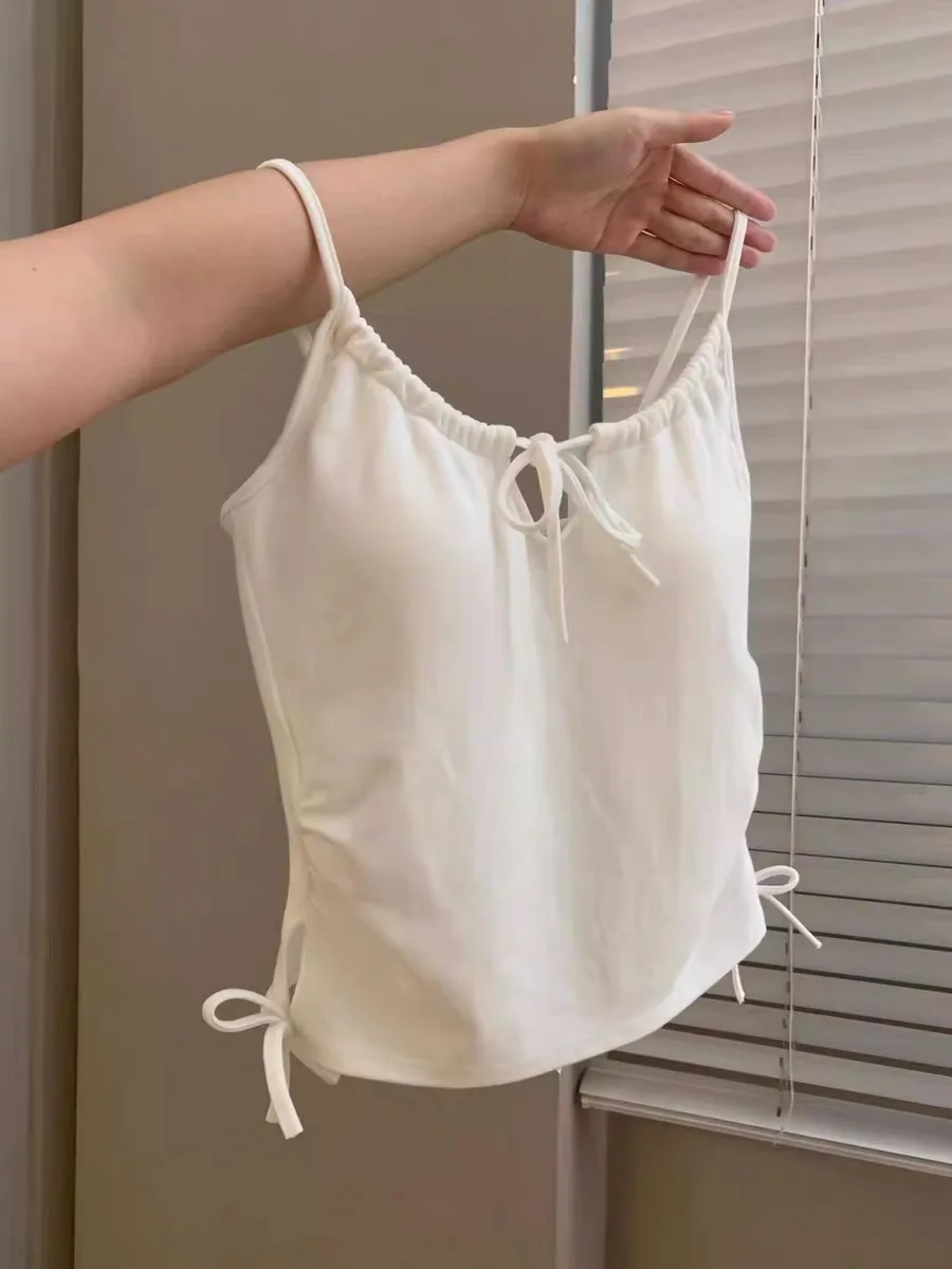 

Модный женский летний утягивающий топ-бюстгальтер Spicy Girl с подкладкой для груди, цельный, на бретельках, с эффектом утяжки талии