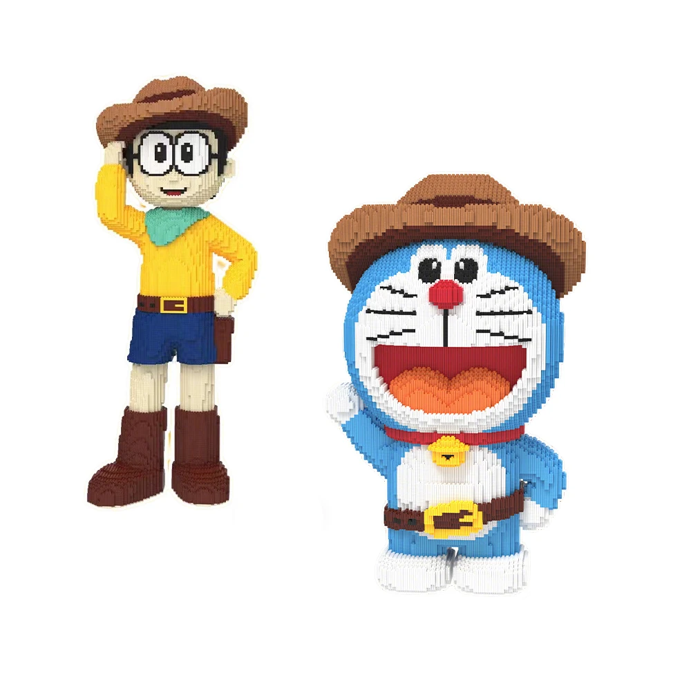 

Гигантский конструктор 82 см: Кот Дораэмон, модель Нобита, сборная модель, волшебные кирпичики, игрушка для детей, подарок на день рождения