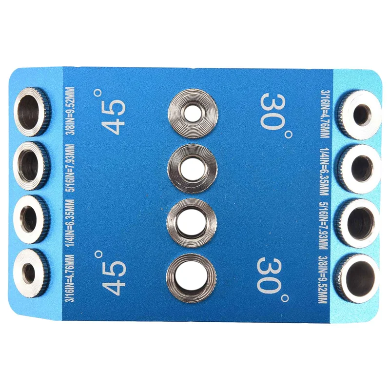 ABBY-30 Maschera guida per trapano angolata da 45 90 gradi, maschera per trapano in metallo per foratura multi-angolo, per kit di viti per ringhiera per cavi