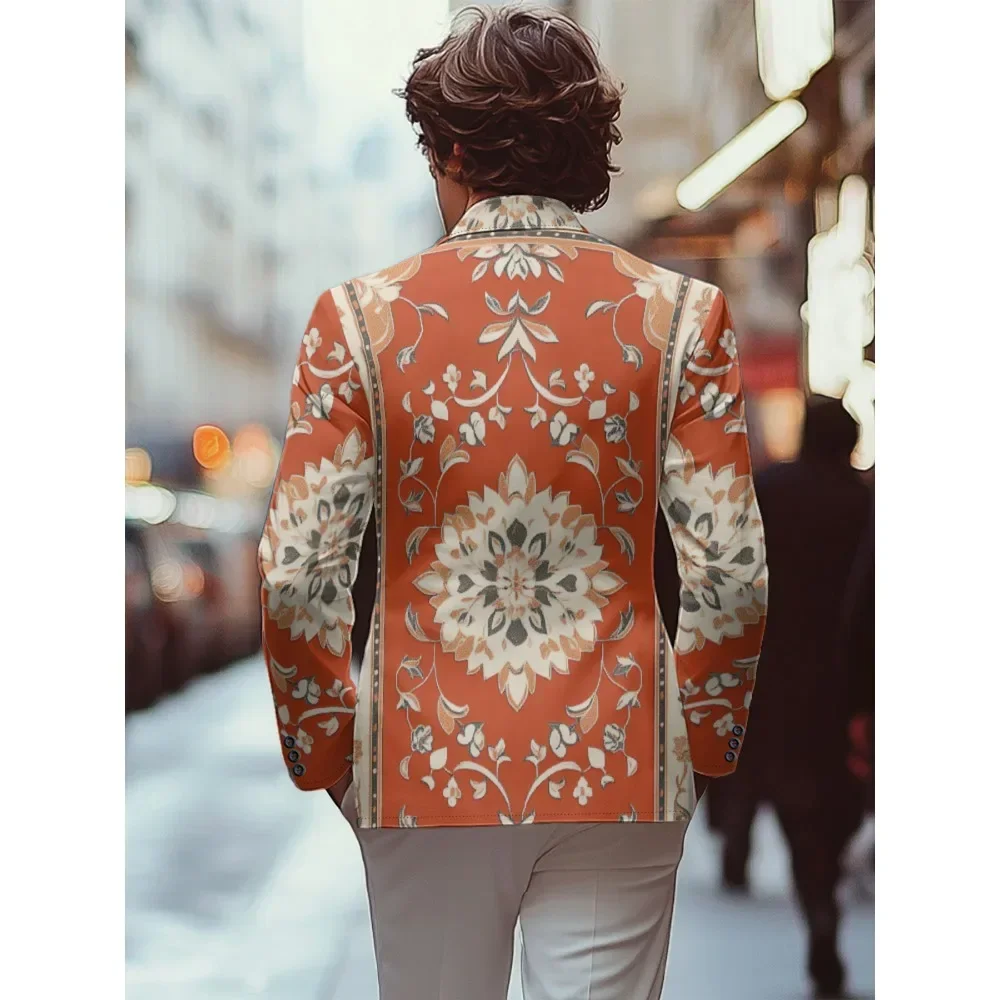 Exotische stijl slim fit blazers heren elegant trouwpak één knop knappe blazer masculino casual jas lichtgewicht jas