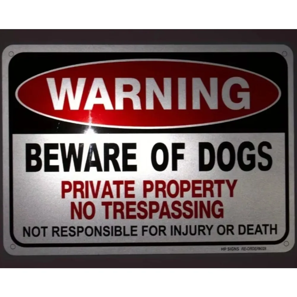 

Beware of Dog" High Reflective Sign | Aluminum "No Trespassing" | Ideal for Home/Office/Security