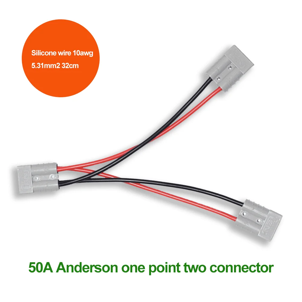 1 zu 2 Splitter Anderson Kupfer Stecker Solar Batterie Harness 10AWG 50A Ladekabel Quick Connect Trennen Großen Strom