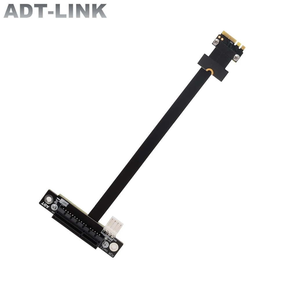 ADT-Link M.2 WiFi A+E Key A.E. to PCIe x4 4x Riser Extender Adapter Card Gen3.0 Cable AE Key A E For PCI-E 3.0 x1 x4 x16 M2 Card