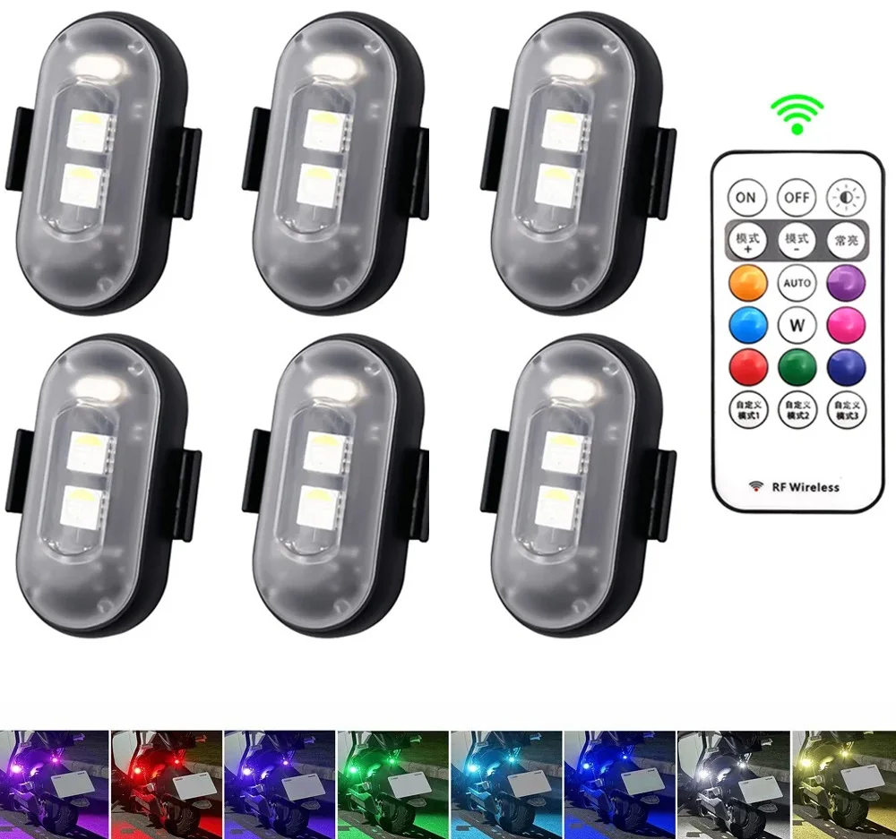 

Беспроводные RGB LED стробоскопы для квадроциклов, самолетов, вертолетов, сигнальные огни, аксессуары для автомобилей и UTV, LED-фонари-вспышки для определения положения