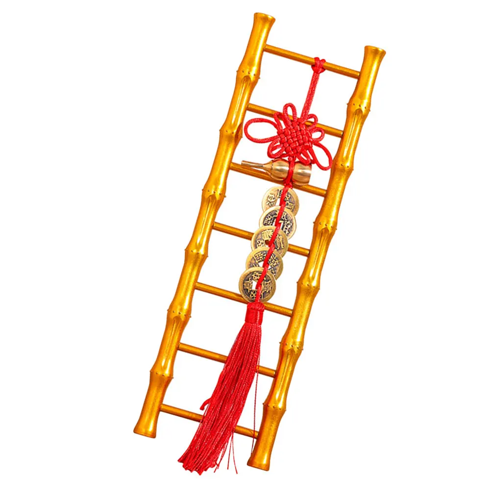 

Chinese Style Ladder Decor Golden Resin Craft for Living Room Bedroom Office Spring Festival Symbol Wealth Luck Small Table