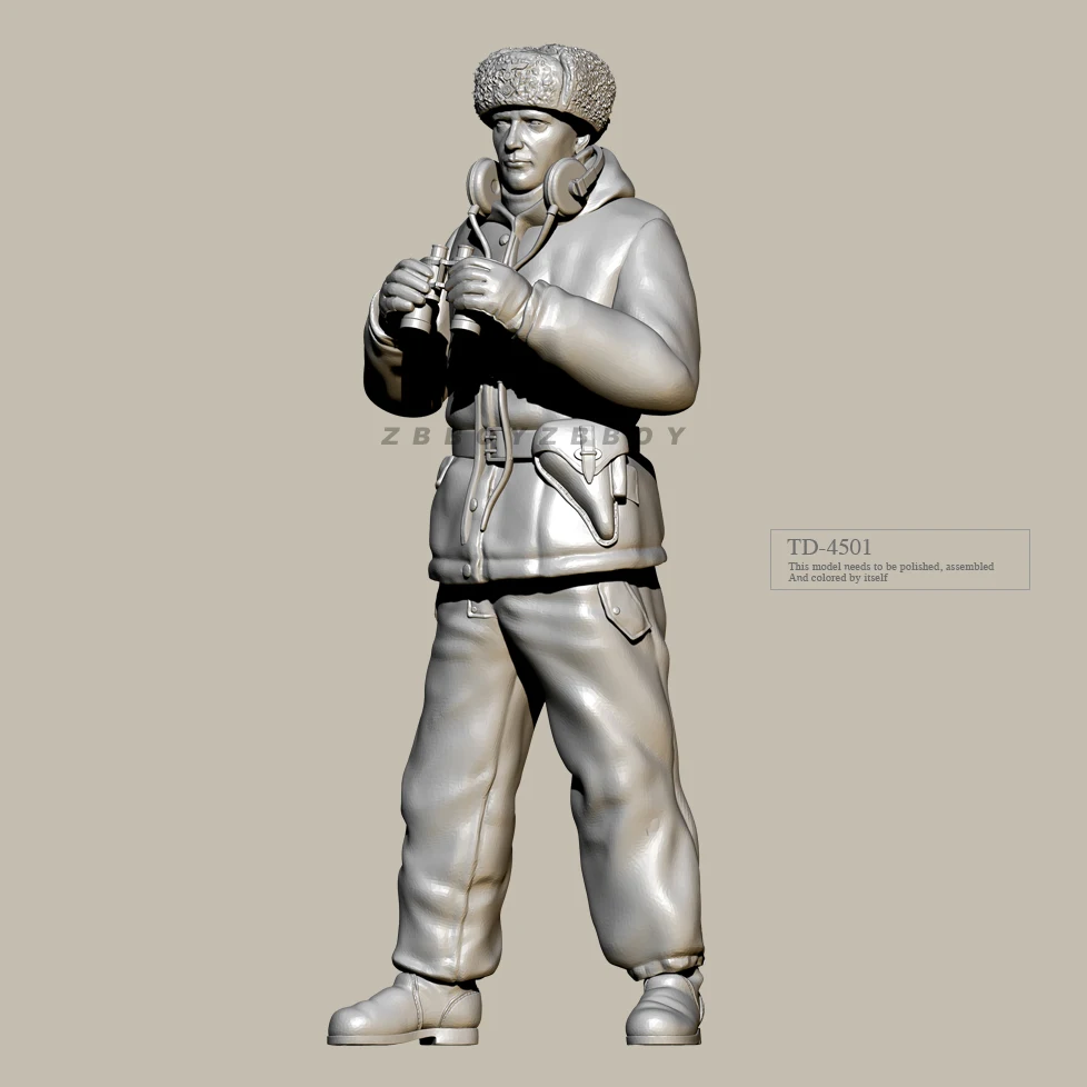 50mm 1/35 Harz Soldat Modell Kits Figur farblos und selbst zusammen gebaut (3D-Druck) TD-4501/3d