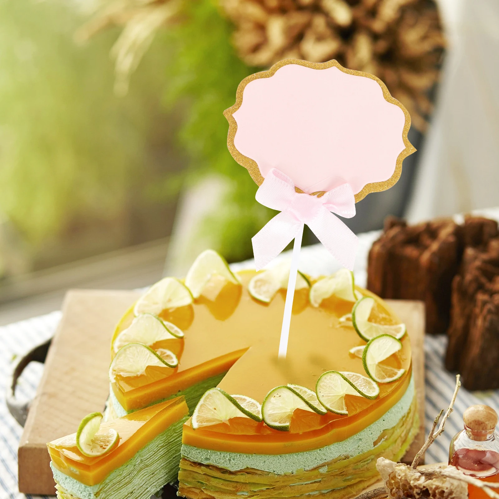 

10 Pcs Food Label Toothpick Flags Cupcake Labels Charcuterie Board Pink Cheese Markers Cake Ornament Dessert Toppers