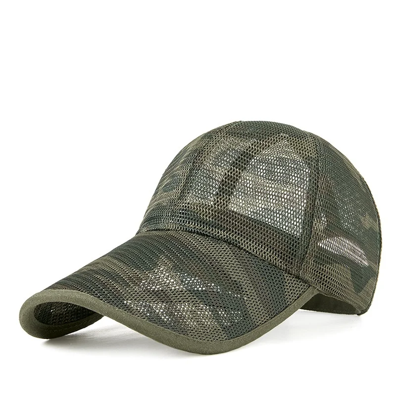 Cappello a rete da baseball con lingua lunga e taglia grande, protezione solare, lingua d'anatra