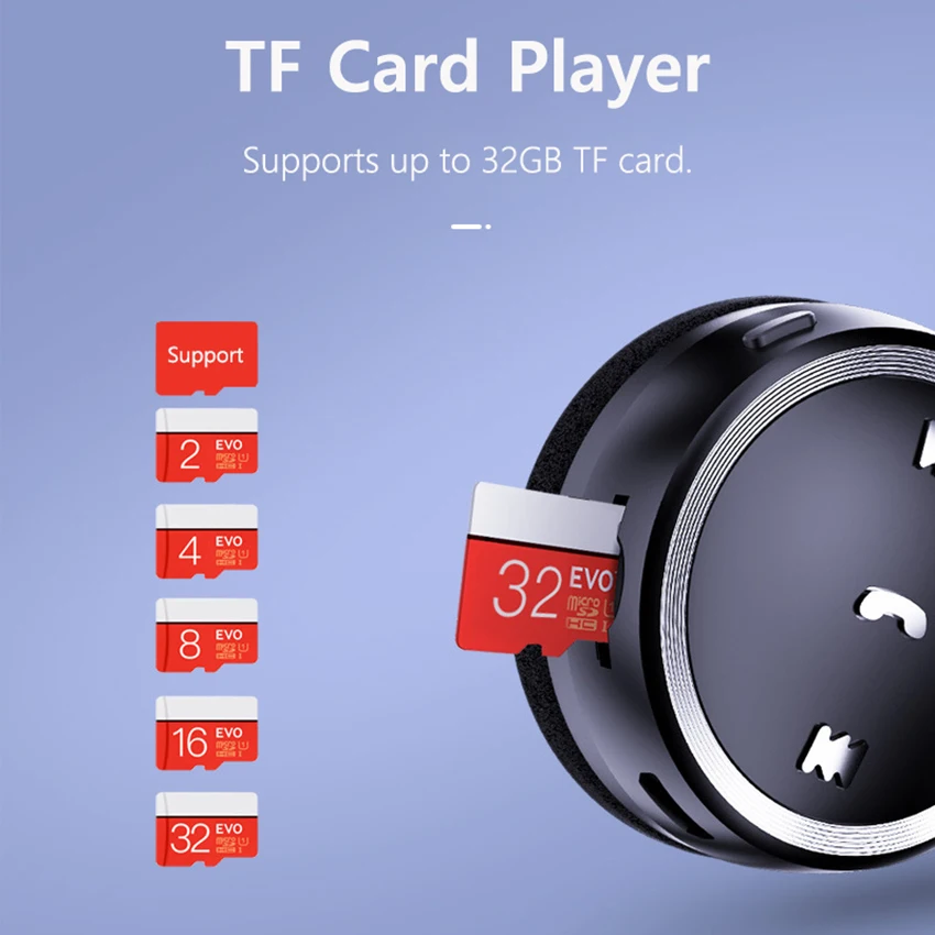 Neckband Sports Wireless Bluetooth Earphones Stereo Headphones MP3 Music Player Headsets TF Card Handsfree Mic for iPhone Xiaomi